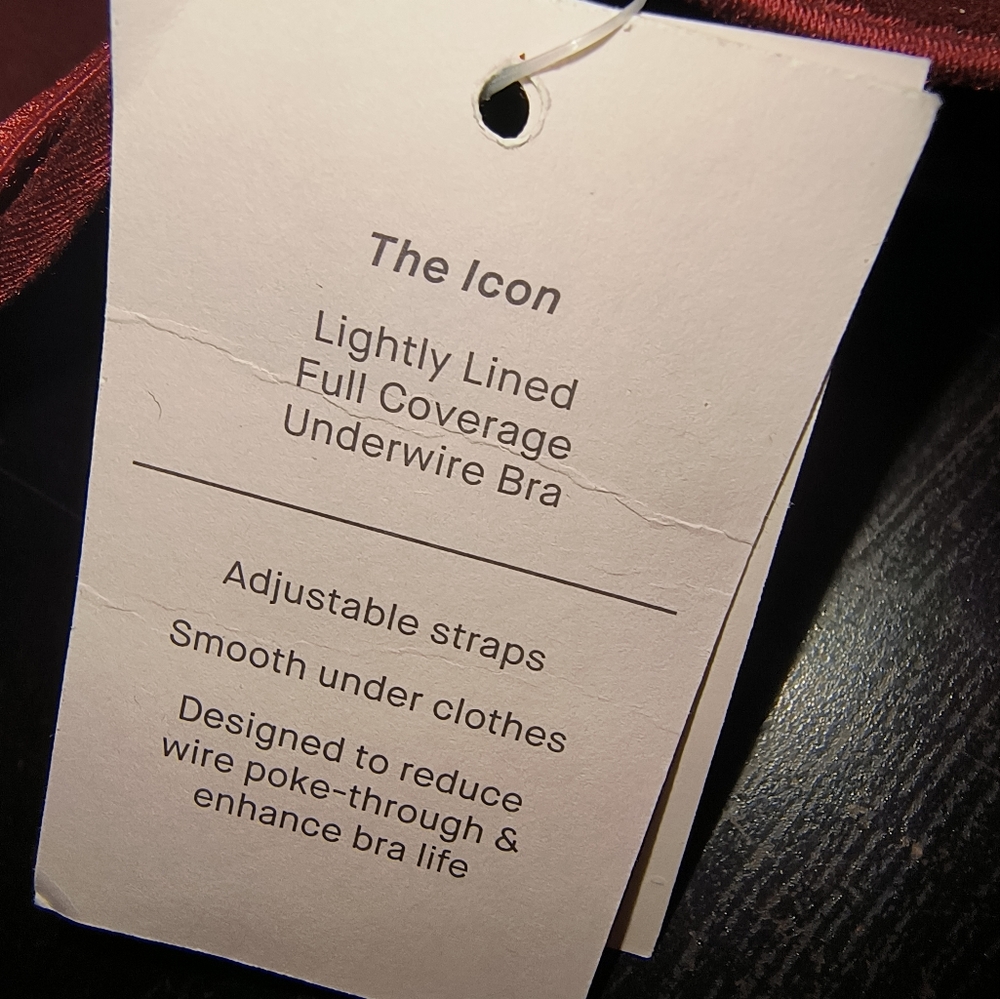 Auden The Icon Crimson Berry Full Coverage Lightly Lined T-Shirt Bra Size 32B - Picture 10 of 10